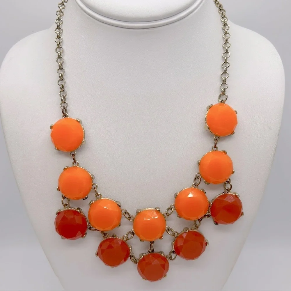 J. Crew Orange Bubble Necklace